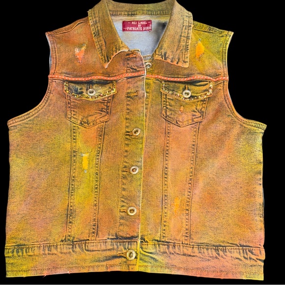 Yoga Goddess Multi Colored Denim Vest - Picture 6 of 8